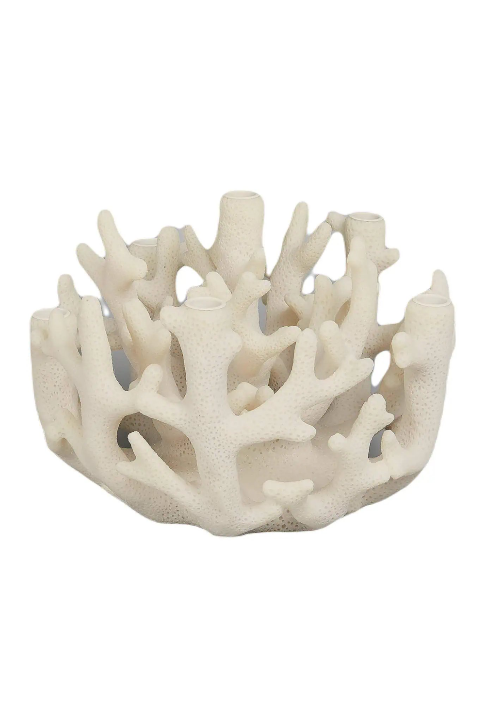 White Faux Coral Candle Holder | OROA Clarice | Oroa.com