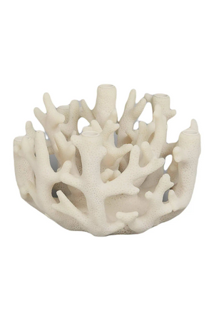 White Faux Coral Candle Holder | Richmond Interiors Clarice | Oroa.com