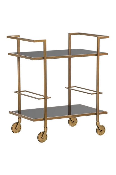 Gold Metal Bar Trolley | Richmond Interiors Trolley XO | Oroa.com