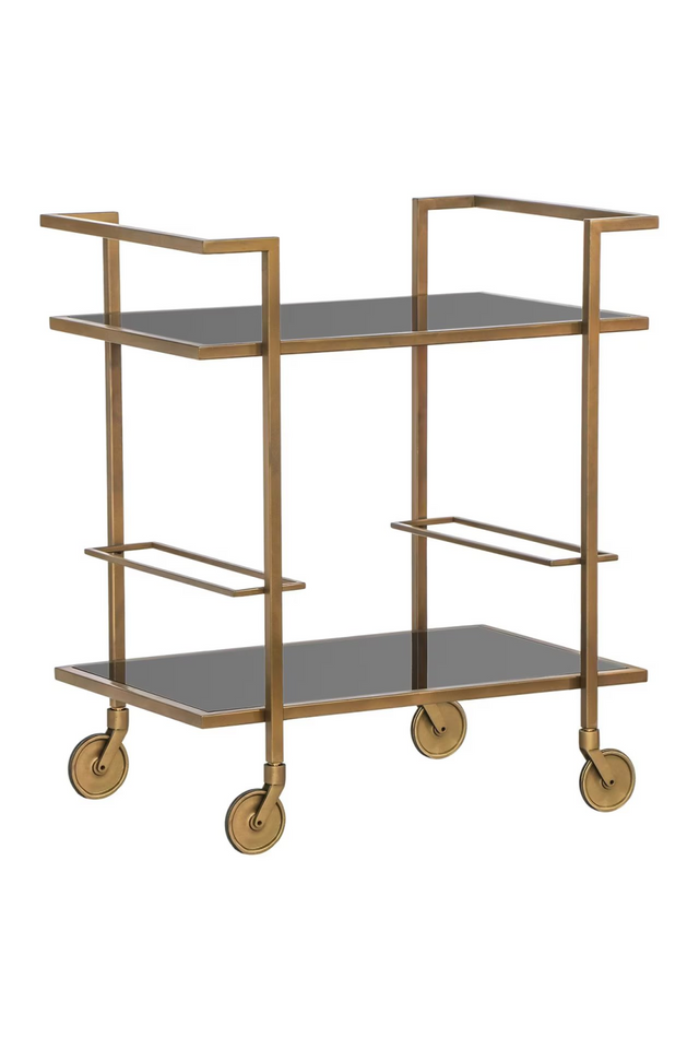 Gold Metal Bar Trolley | Richmond Interiors Trolley XO | Oroa.com