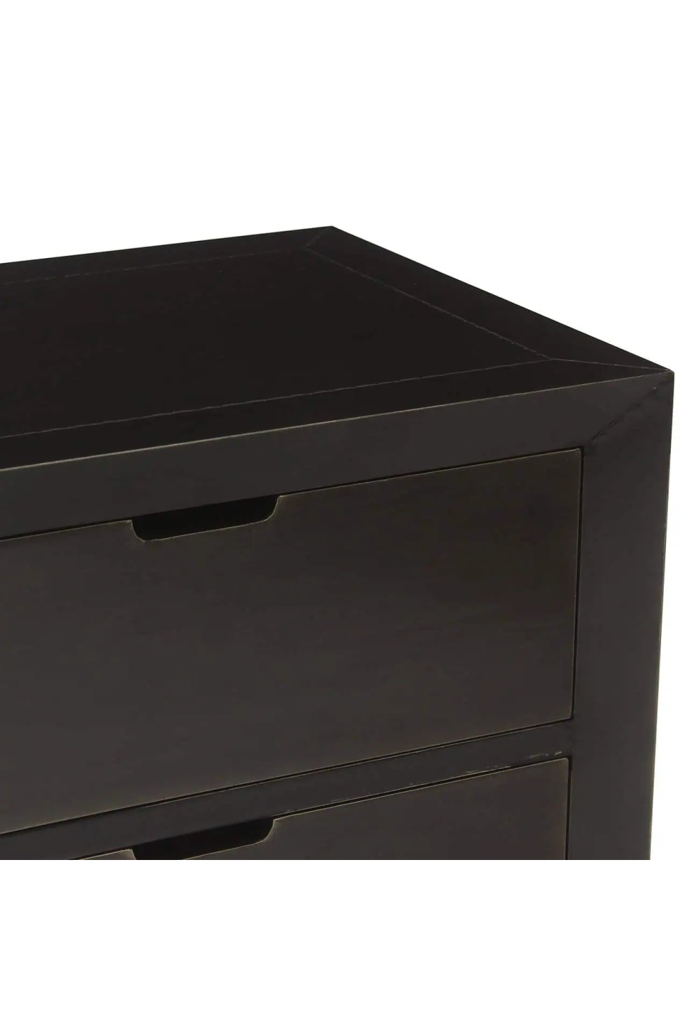 Brown Metal 2-Drawer Nightstand | OROA Dante | Oroa.com