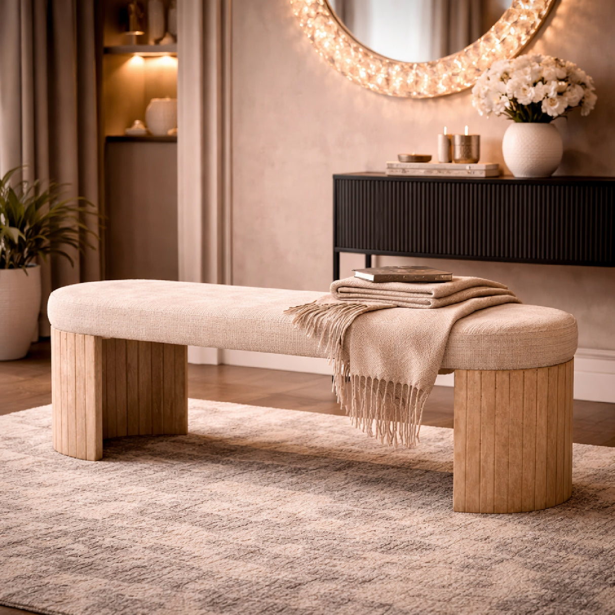   Travetine Base Bench | Oroa.com
