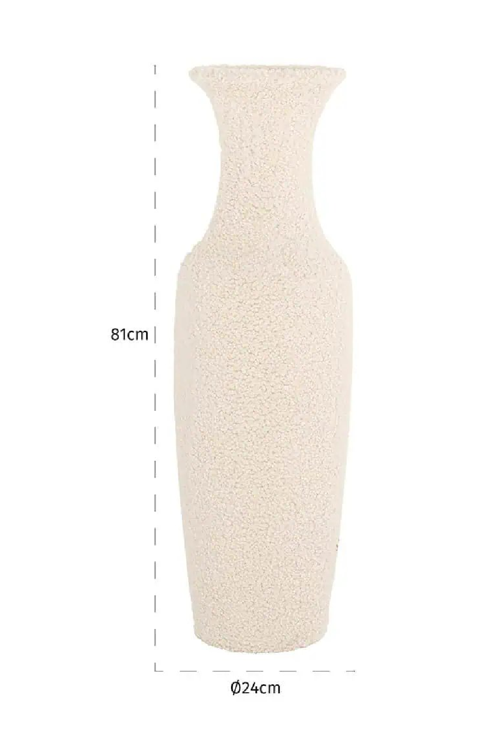 White Ceramic Vase | OROA Fluffy | Oroatrade.com