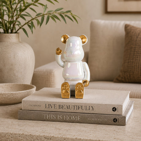   Modern European furniture - White Sitting Bear Decorative Object - www.oroa.com | Oroa.com