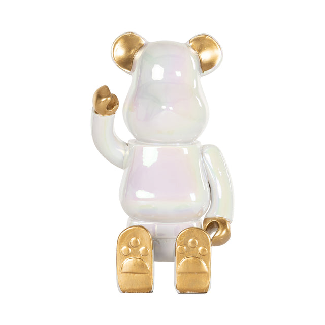 Modern European furniture - White Sitting Bear Decorative Object - www.oroa.com