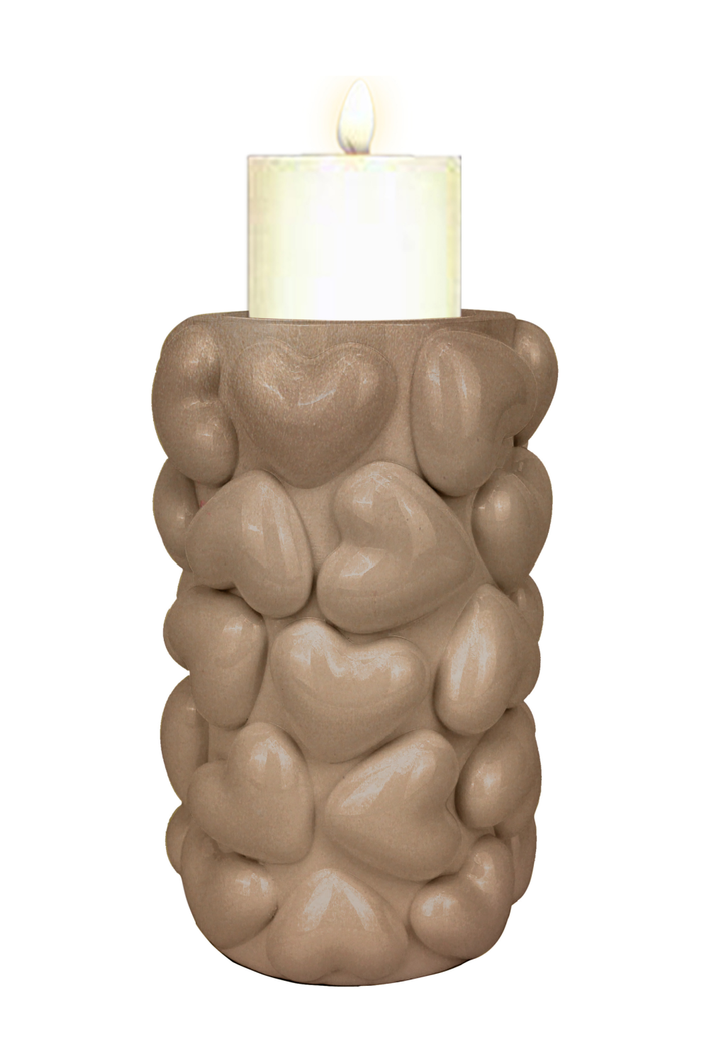 Gold Heart Embellished Candle Holder L | OROA Anne | Oroa.com