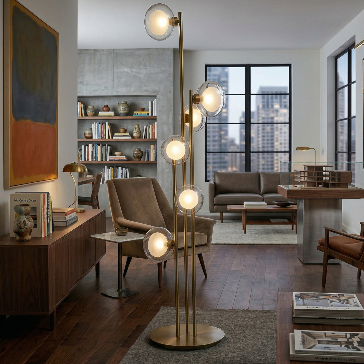   Triple Iron Pole Floor Lamp | Oroa.com