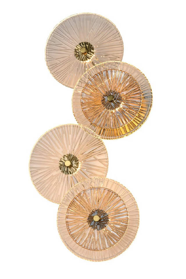 Round Ribbed Glass Wall Lamp | Richmond Interiors Linzi  | Oroa.com