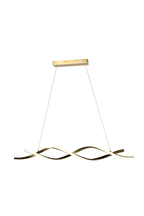 Gold Linear Spiral Chandelier | Richmond Interiors Lorine | Oroa.com