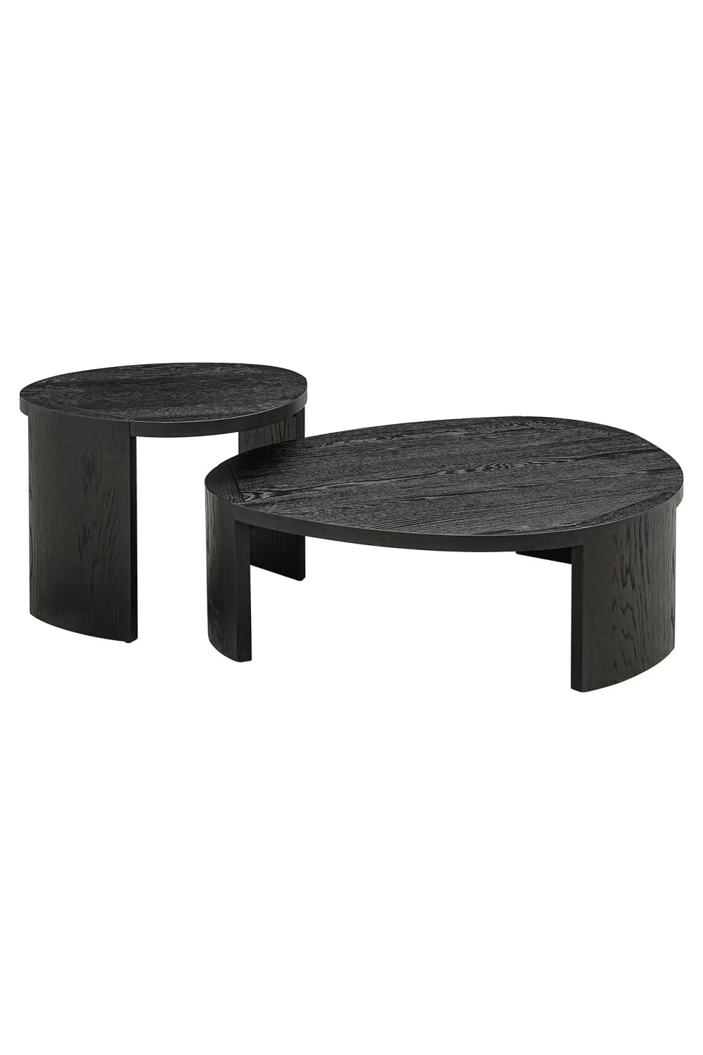 Black Organic Nesting Coffee Tables (2) | OROA Navarino | Oroatrade.com