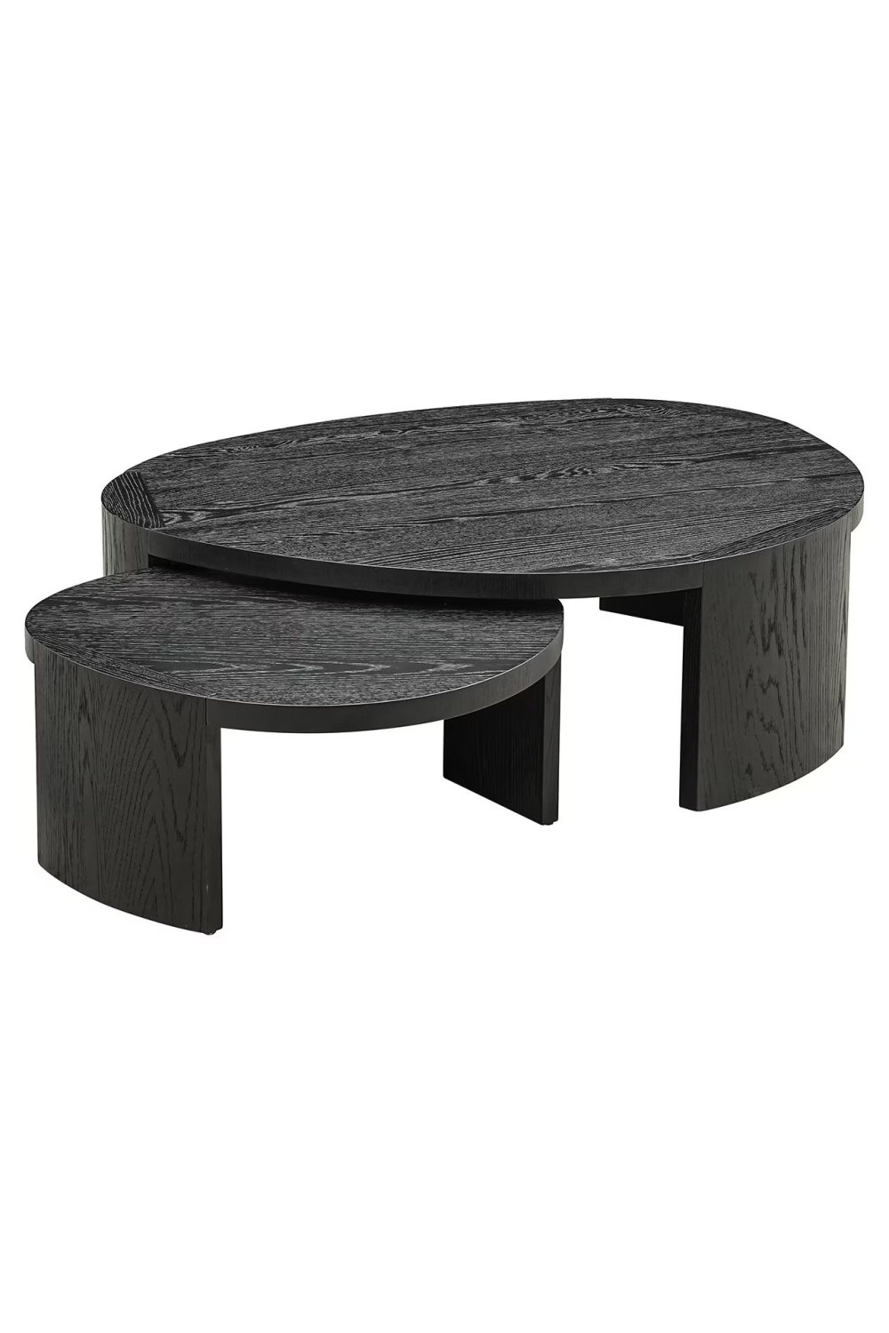 Black Organic Nesting Coffee Tables (2) | OROA Navarino | Oroatrade.com