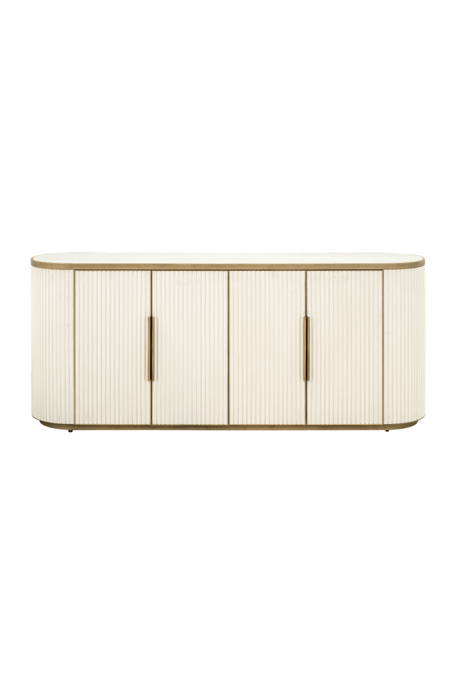 White Ceramic 4-Door Sideboard | Richmond Interiors Tivoli | Oroa.com