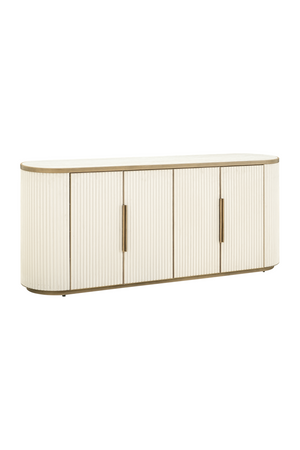 White Ceramic 4-Door Sideboard | Richmond Interiors Tivoli | Oroa.com