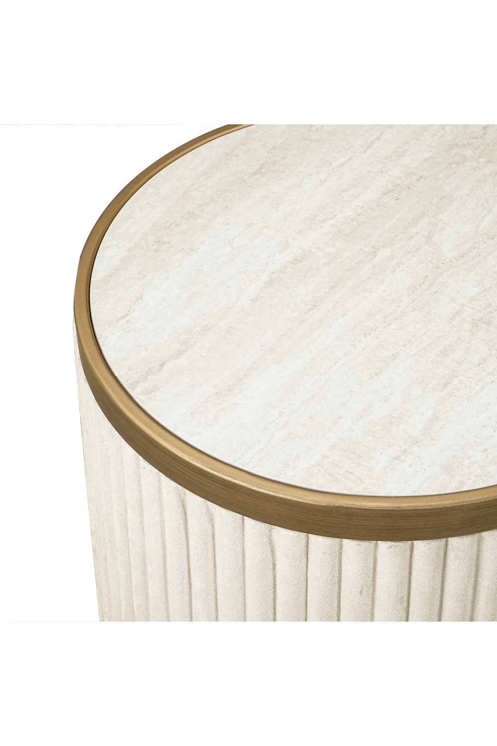 White Ceramic End Table Set (2) | OROA Tivoli | Oroa.com