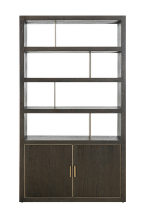 Brown Oak Staggered Display Cabinet | Richmond Interiors Rivertree | Oroa.com