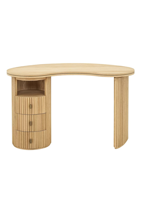 Natural Oak 3-Drawer Desk | Richmond Interiors Belfort | Oroa.com