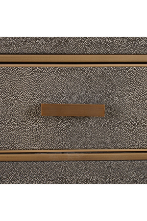 Brown Leather 1-Drawer Nightstand | Richmond Interiors Bloomville | Oroa.com