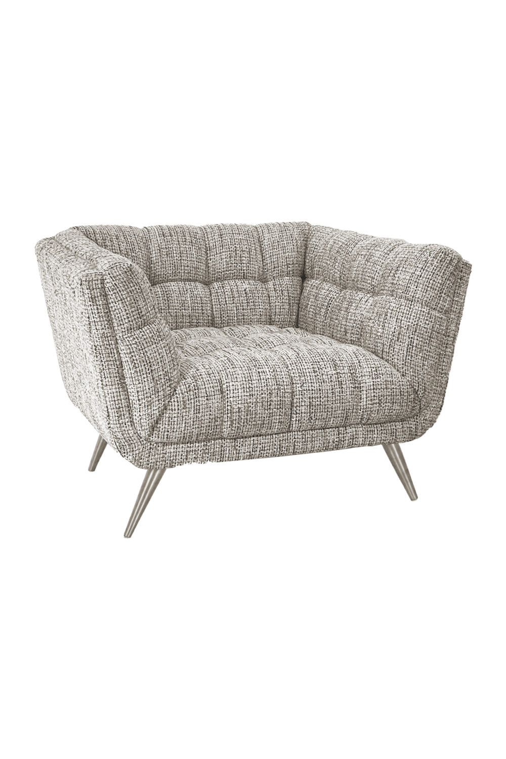 Gray Tufted Lounge Armchair | OROA Huxley | Oroa.com