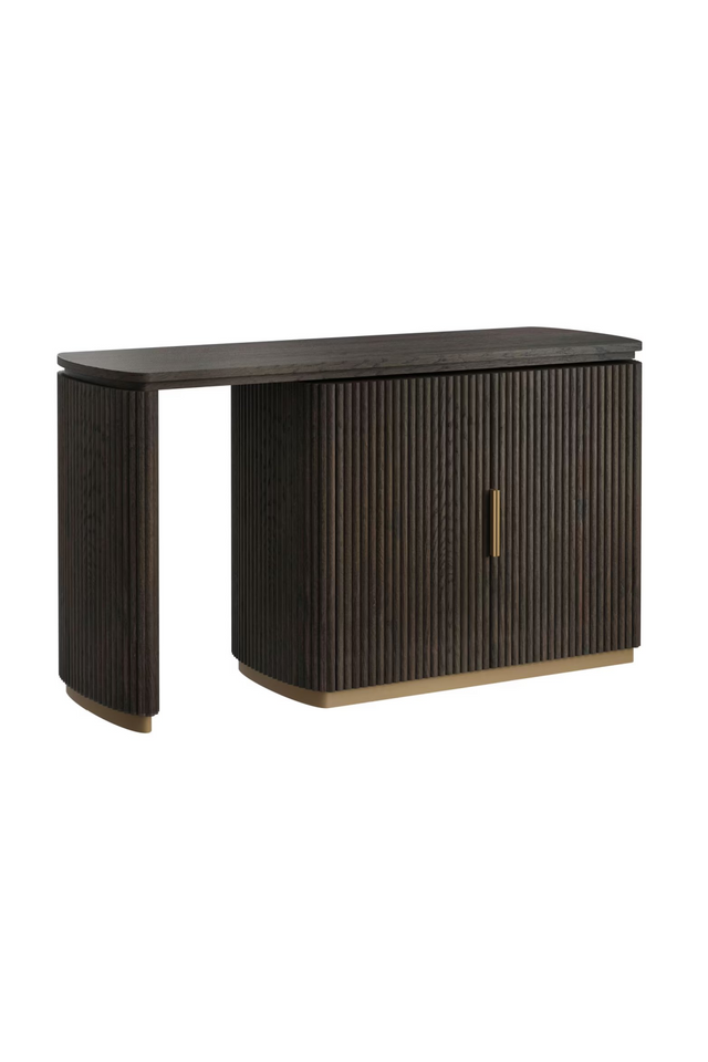 Ribbed Oak 2-Door Desk | Richmond Interiors Cambon | Oroa.com