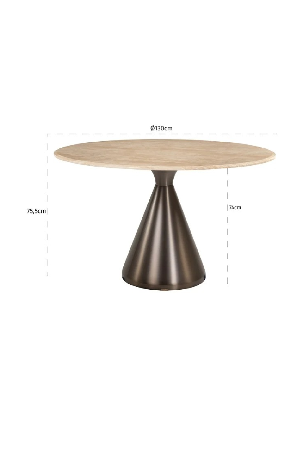 Conical Steel Dining Table | Richmond Interiors Montgommery | Oroa.com
