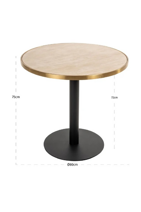 Beige Round Bistro Table | Richmond Interiors Brazza | Oroa.com