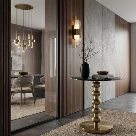   Gold Base Marble Bistro Table | Oroa.com