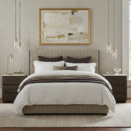   Brown Oak 3-Drawer Nightstand | Oroa.com