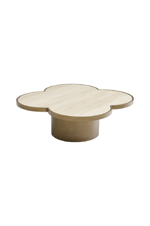 Travertine Ceramic Coffee Table | Richmond Interiors Clover | Oroa.com