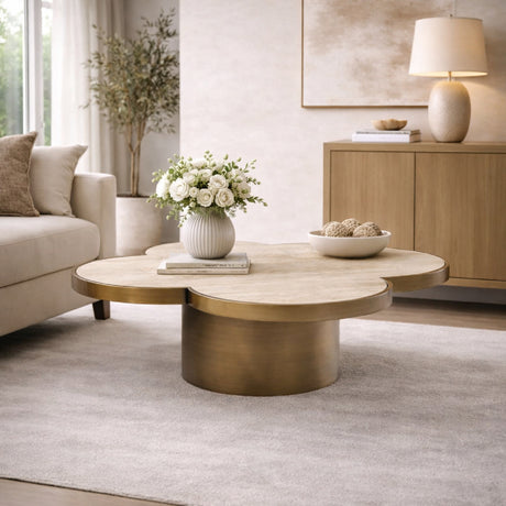   Travertine Ceramic Coffee Table | Oroa.com