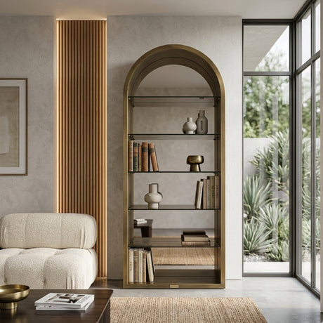   Arched Gold Display Cabinet | Oroa.com