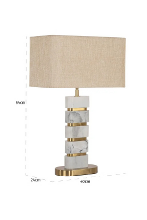 Marble Base Table Lamp | Richmond Interiors Lenore | Oroa.com