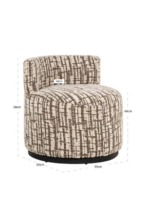 Cream Printed Accent Chair | Richmond Interiors Franny | Oroa.com