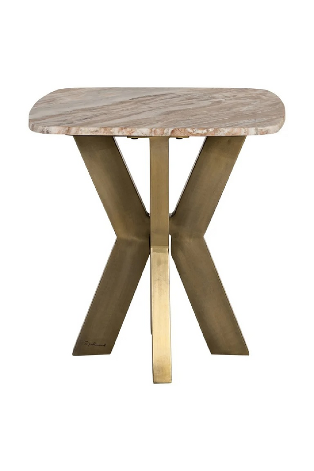 Brass Base Marble End Table | Richmond Interiors Bottega | Oroa.com