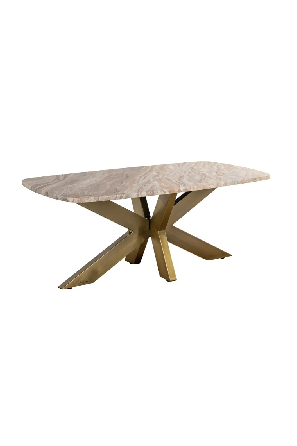 Brass Base Marble Coffee Table | Richmond Interiors Bottega | Oroa.com