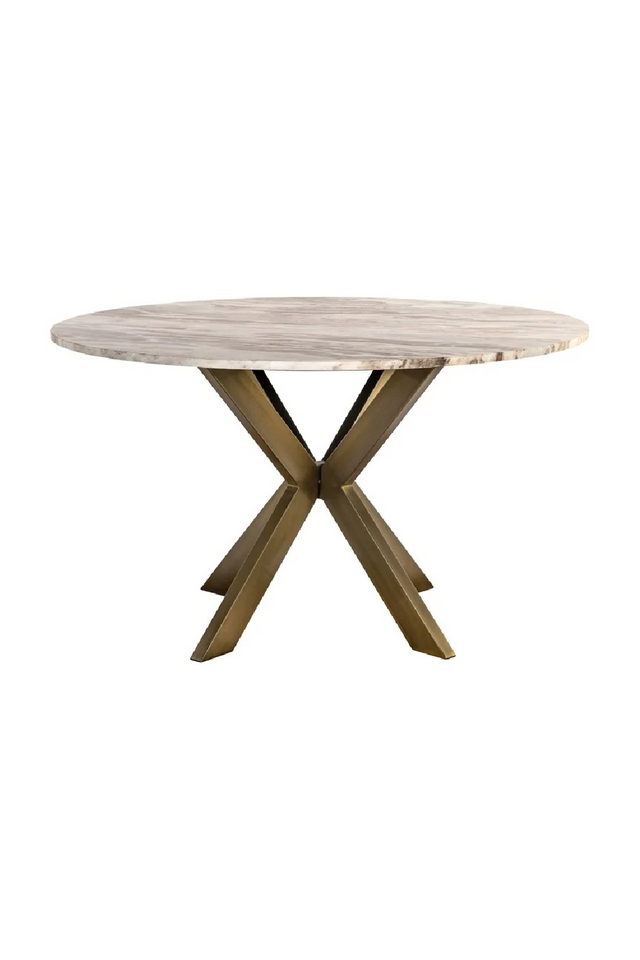 Round Marble Brass Dining Table | Richmond Interiors Bottega | Oroa.com