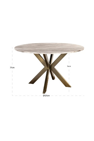 Round Marble Brass Dining Table | Richmond Interiors Bottega | Oroa.com