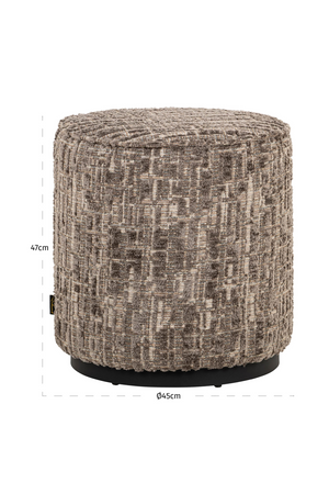 Gray Cylindrical Pouf | Richmond Interiors Lexie | Oroa.com