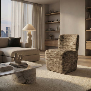 Gray Upholstered Wheeled Chair | Richmond Interiors Lorain