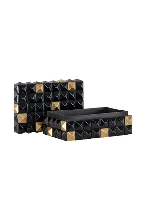 Faceted Black Storage Box | Richmond Interiors Velicia | Oroa.com