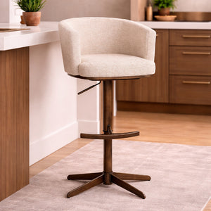   White Barrel Swivel Bar Stool | Oroa.com