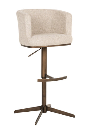   White Barrel Swivel Bar Stool | Oroa.com