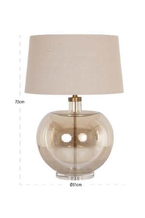 Amber Glass Table Lamp | Richmond Interiors Jazzy | Oroa.com