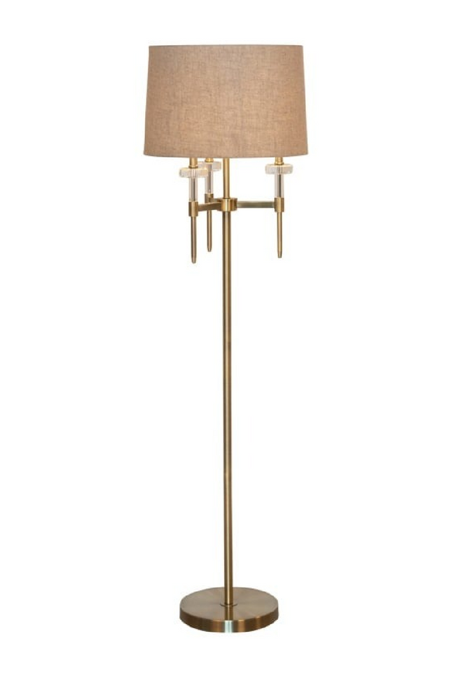 Brushed Gold Floor Lamp | Richmond Interiors Josie | Oroa.com