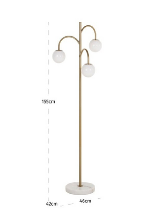 Triple Glass Spheres Floor Lamp | Richmond Interiors Janou | Oroa.com
