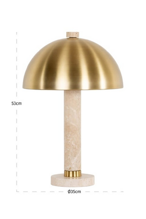 Brushed Gold Dome Table Lamp | Richmond Interiors Jara | Oroa.com