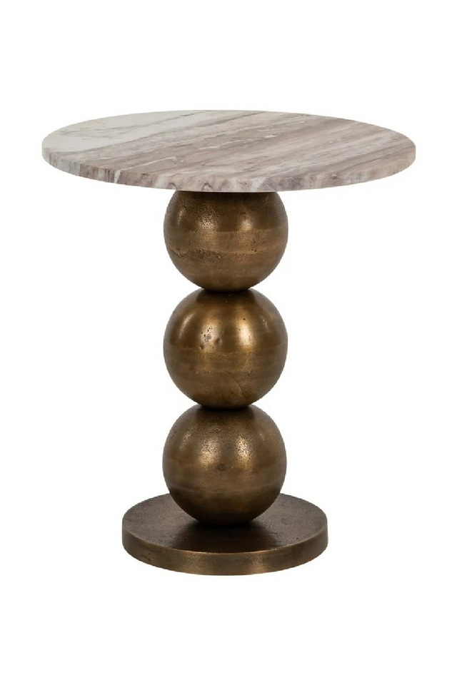 Beige Marble End Table | Richmond Interiors Barley | Oroa.com