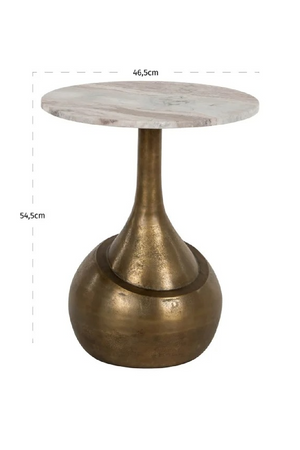 Brushed Gold Base End Table | Richmond Interiors Sia | Oroa.com