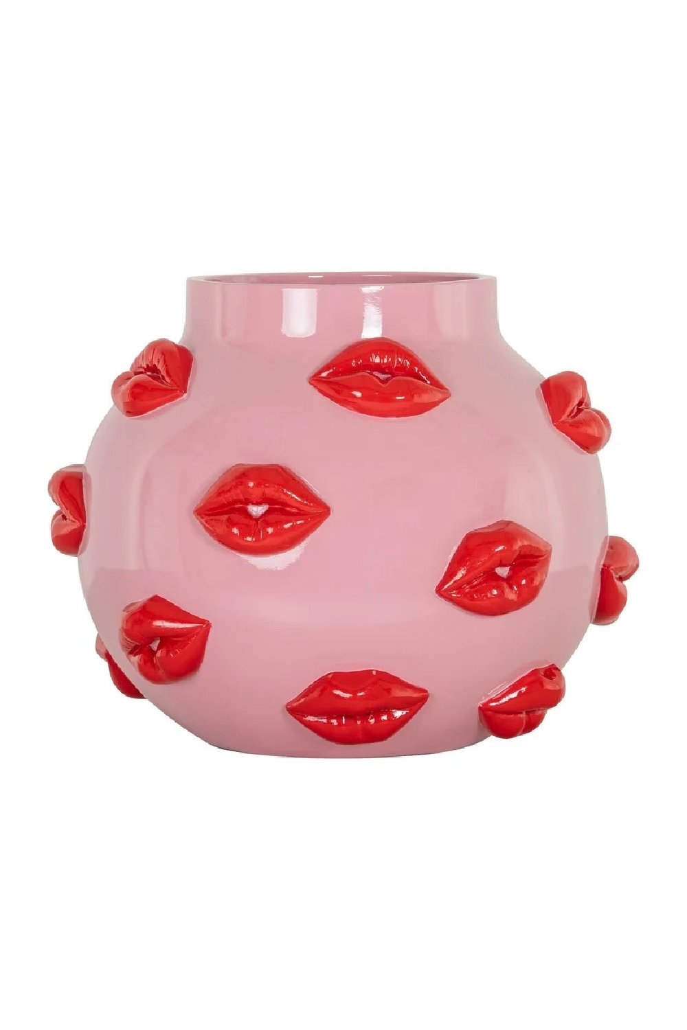 Lips Embossed Pink Vase | Richmond Interiors Loth | Oroa.com