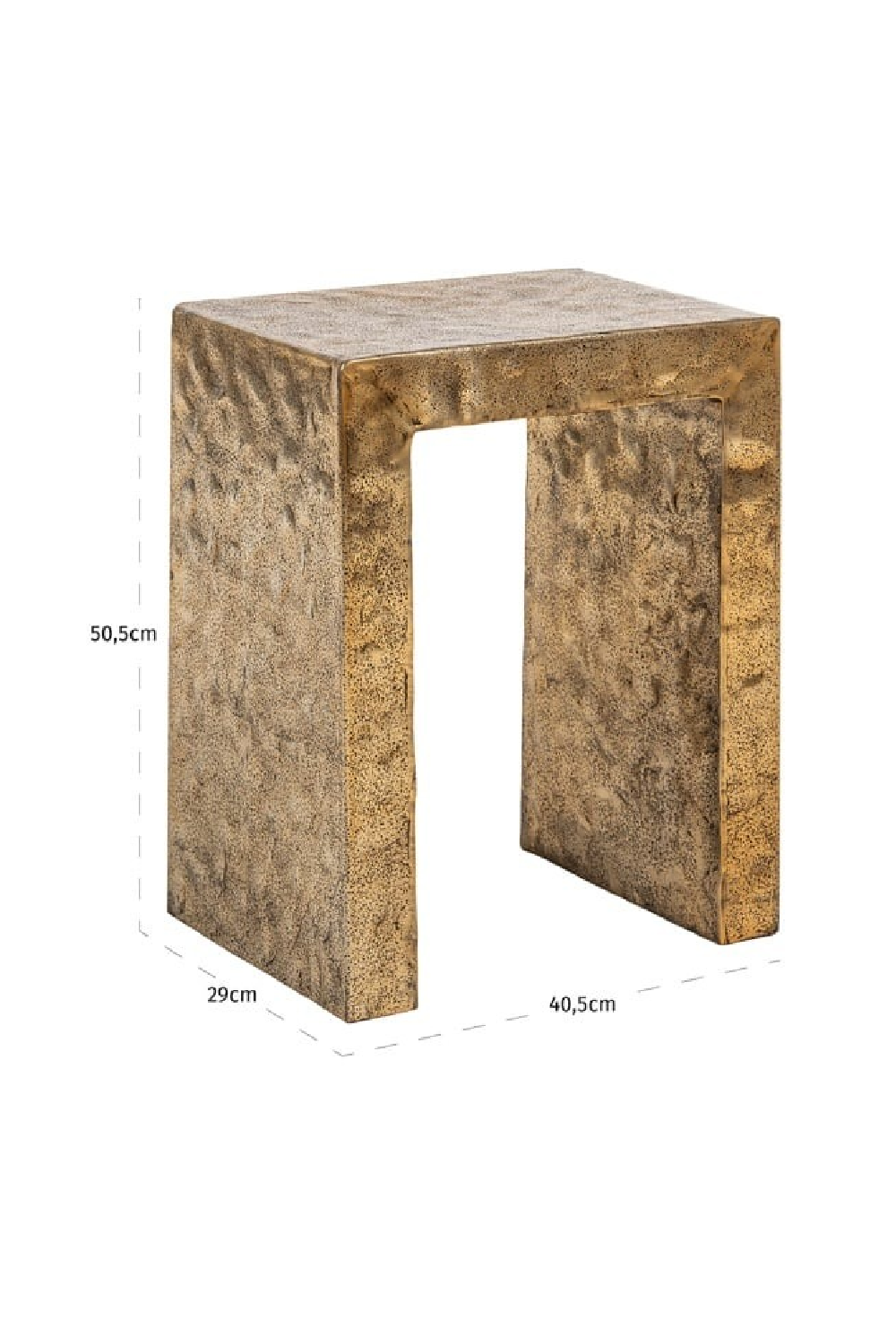 Gold Aluminum End Table | Richmond Interiors Novan | Oroa.com