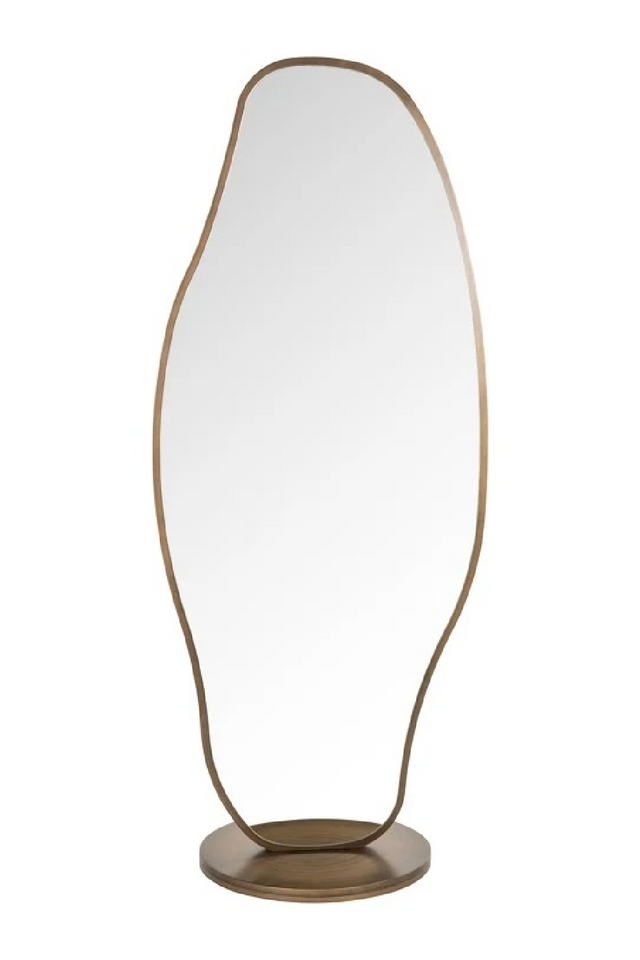 Brushed Gold Organic-Shaped Mirror | Richmond Interiors Jalyce | Oroa.com